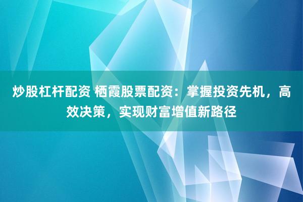 炒股杠杆配资 栖霞股票配资：掌握投资先机，高效决策，实现财富增值新路径