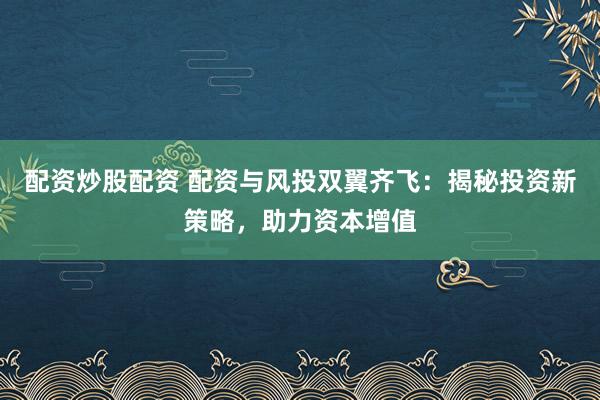 配资炒股配资 配资与风投双翼齐飞：揭秘投资新策略，助力资本增值