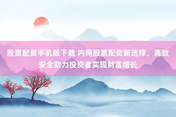 股票配资手机版下载 内网股票配资新选择，高效安全助力投资者实现财富增长