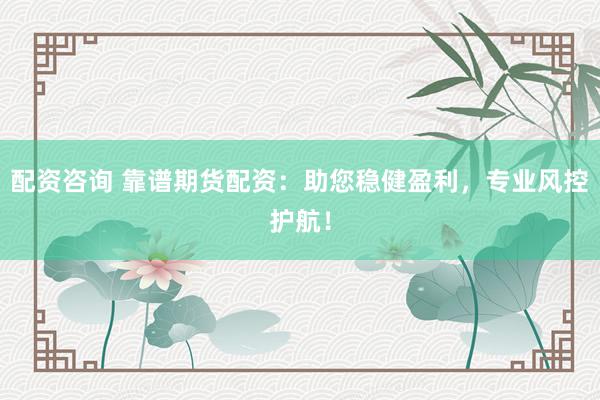 配资咨询 靠谱期货配资：助您稳健盈利，专业风控护航！